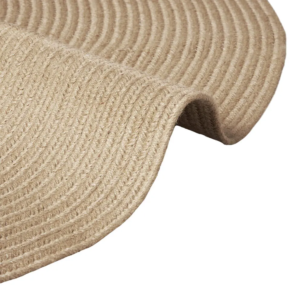 tectake® Geweven vloerkleed Vibe van jute- en kunststofvezels Ø 160 cm