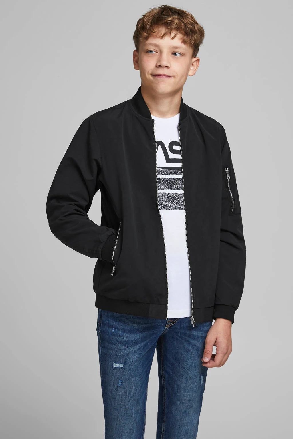 JACK & JONES bomberjack JJERUSH zwart