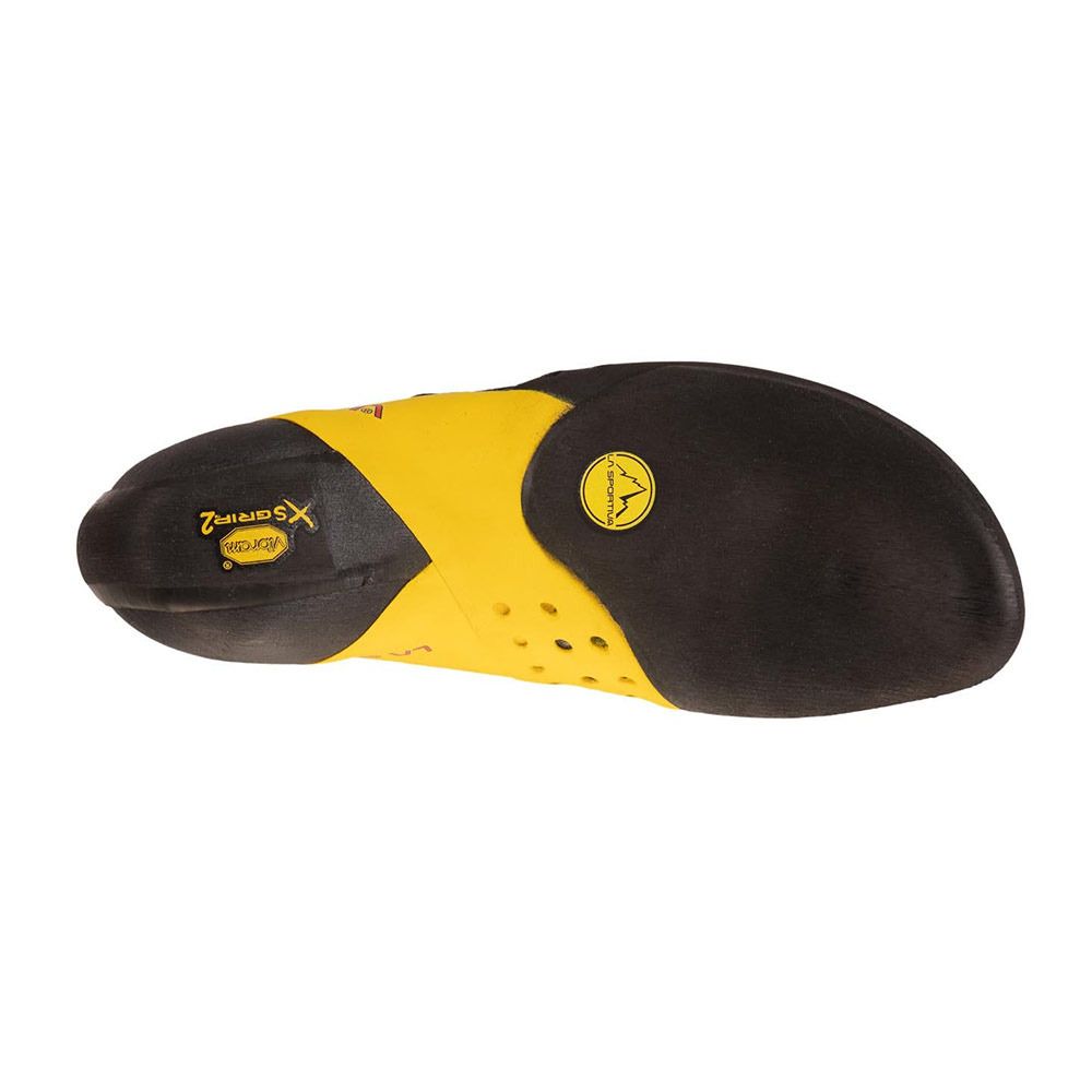 La Sportiva SOLUTION COMP - Chaussons escalade Homme black/yellow