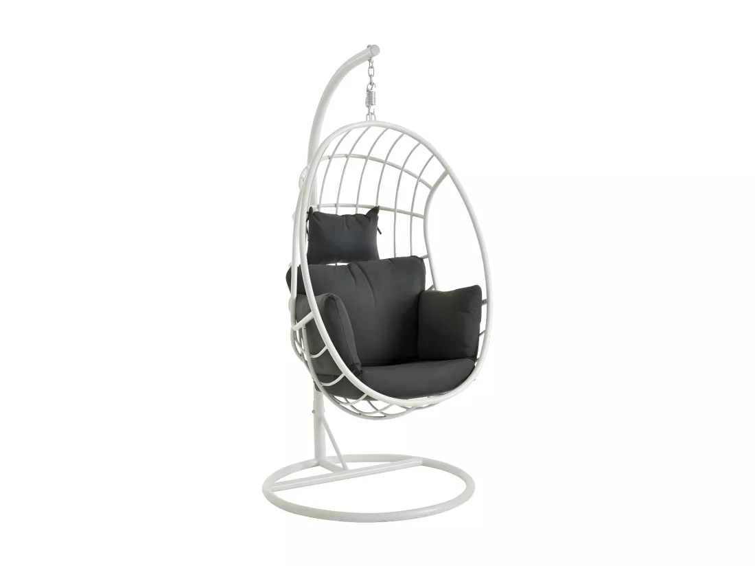 Fauteuil suspendu design en aluminium blanc OSLO