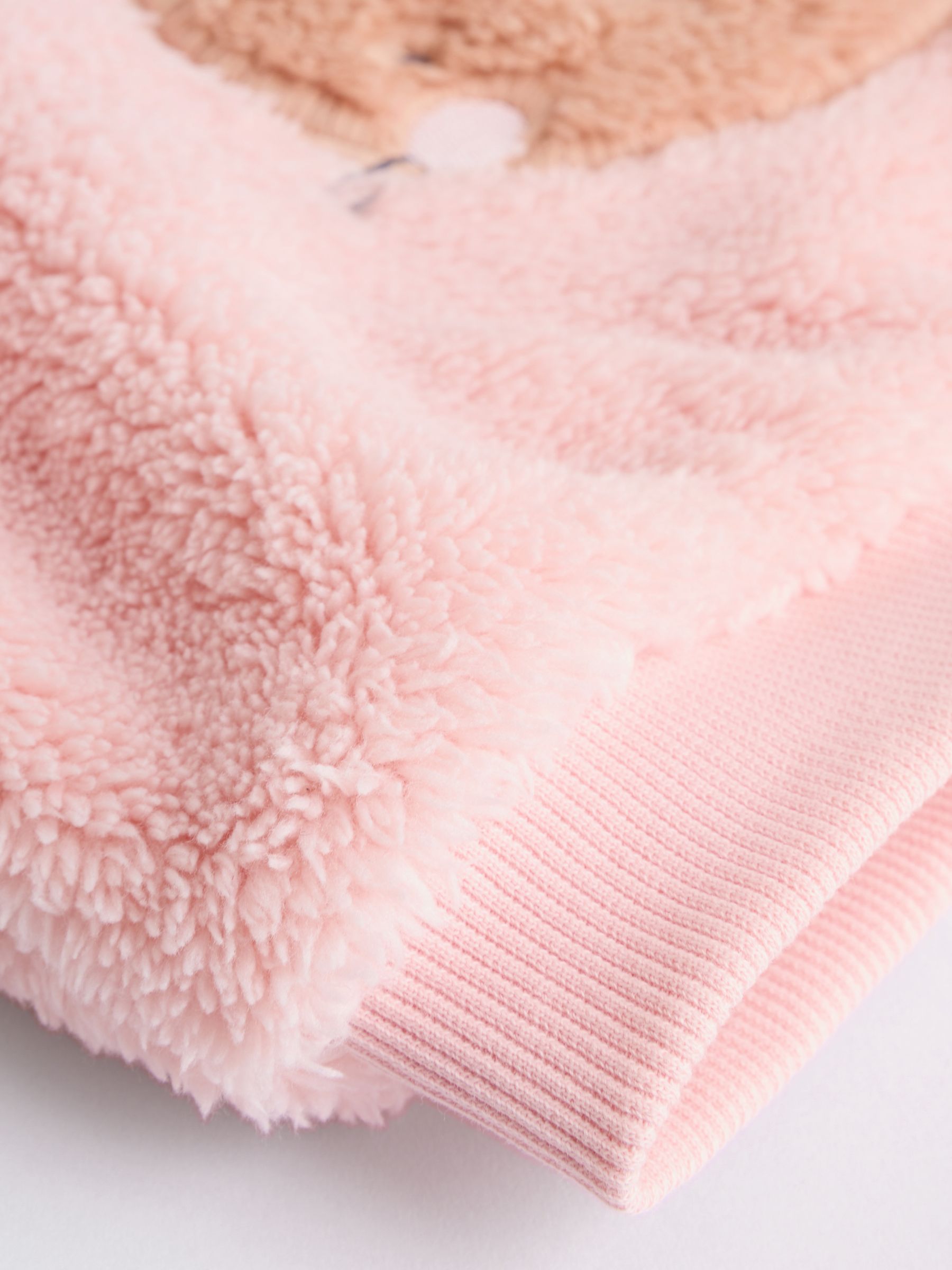 Roze met konijnen - 2 -delige Set van Fleece Tops en Leggings voor Baby''s (0mnd-2jr)