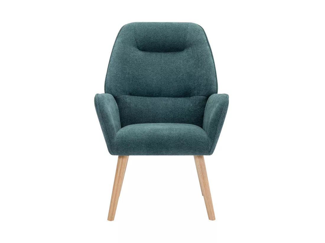 Fauteuil en tissu bleu canard OSIMO