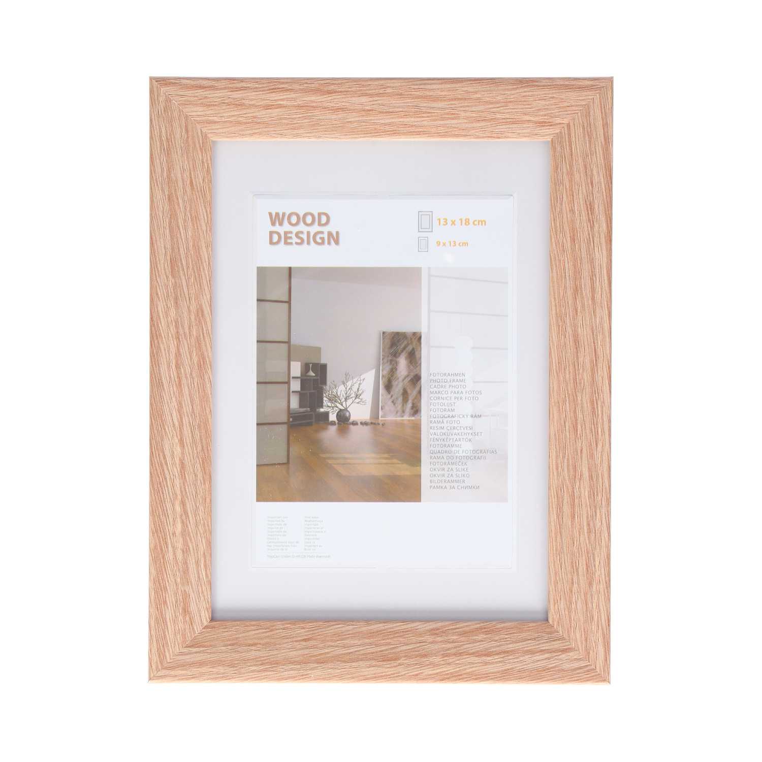Bilderrahmen Milano aus Holz mit Passepartout 13 x 18 cm / 9 x 13 cm 4fach
