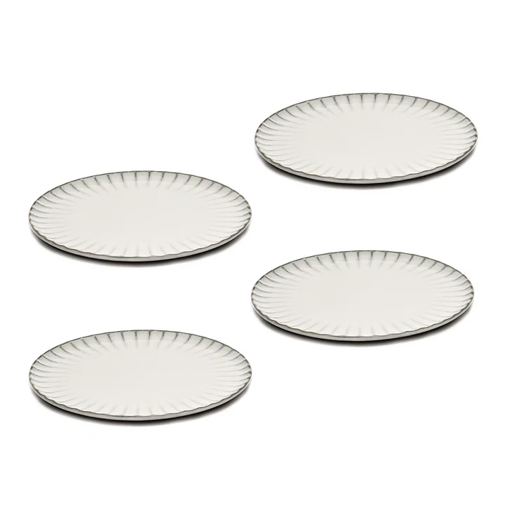 Serax - Inku Teller, Ø 24 cm, weiss (4er-Set)