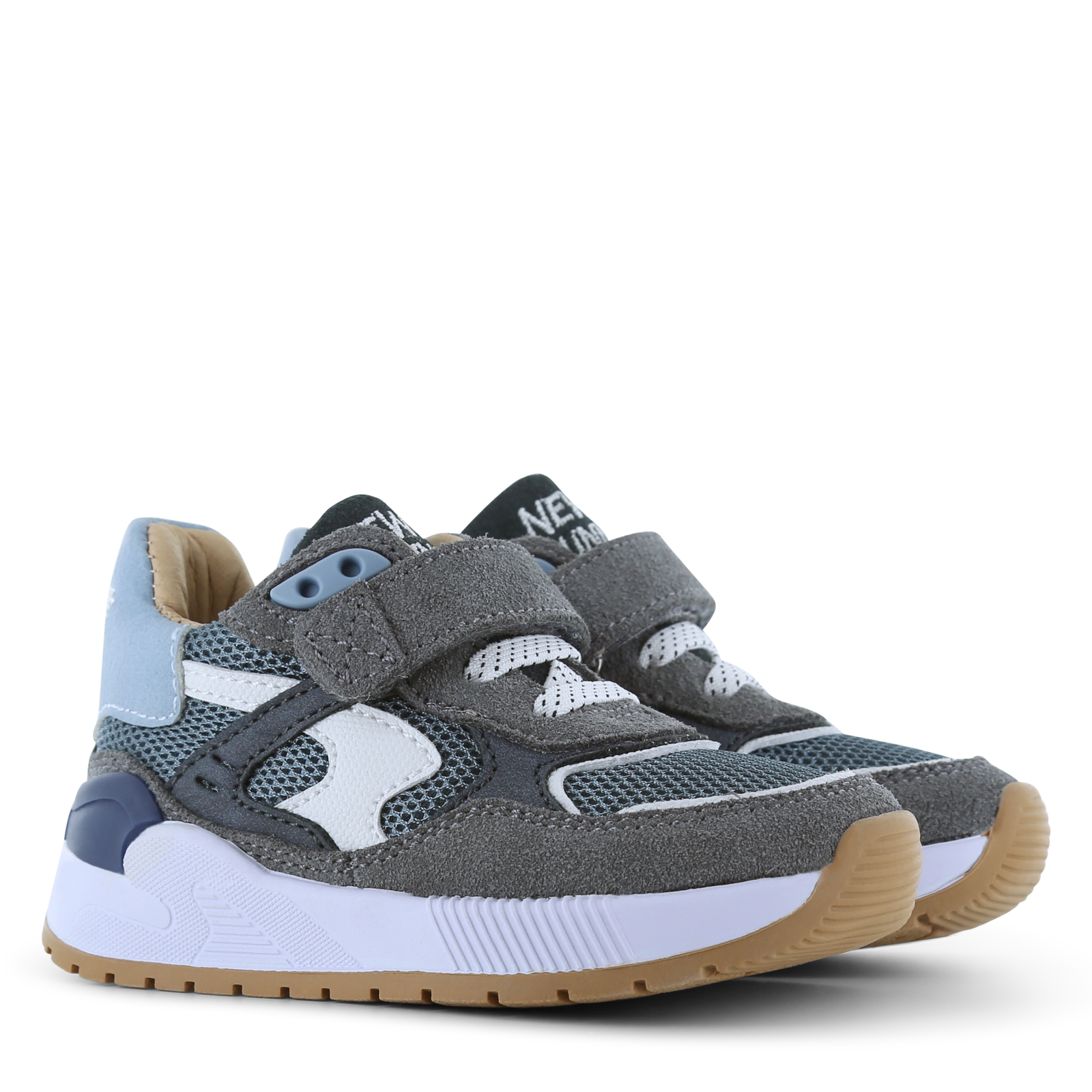 Shoesme wit-blauwe sneaker Leer, Microleer | Jongens schoenen