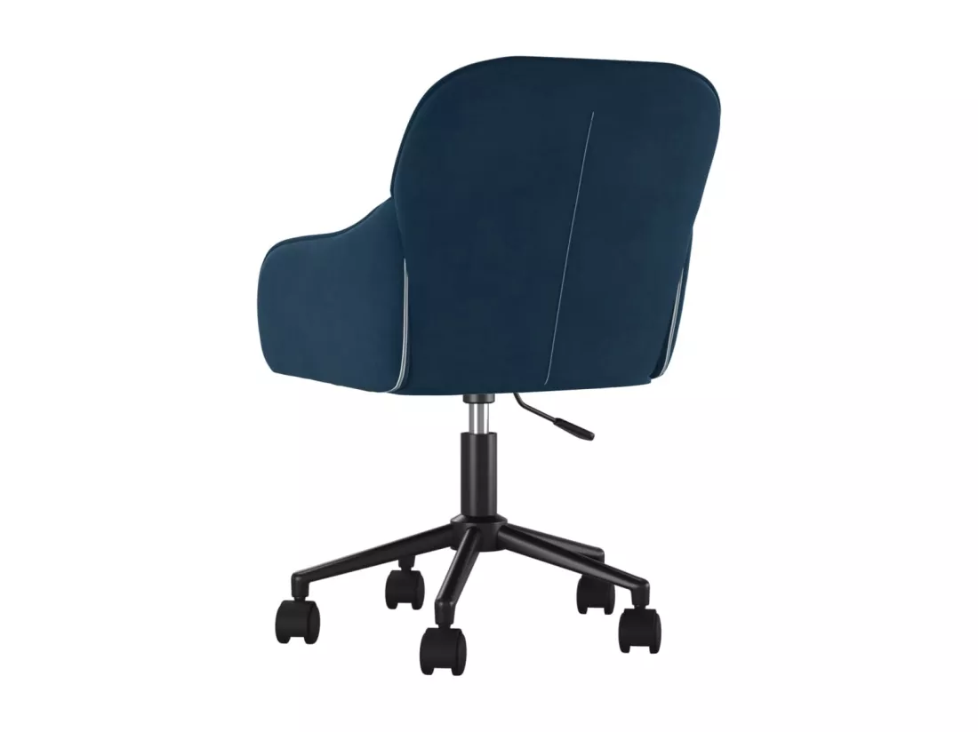 Chaise pivotante de bureau Bleu Velours