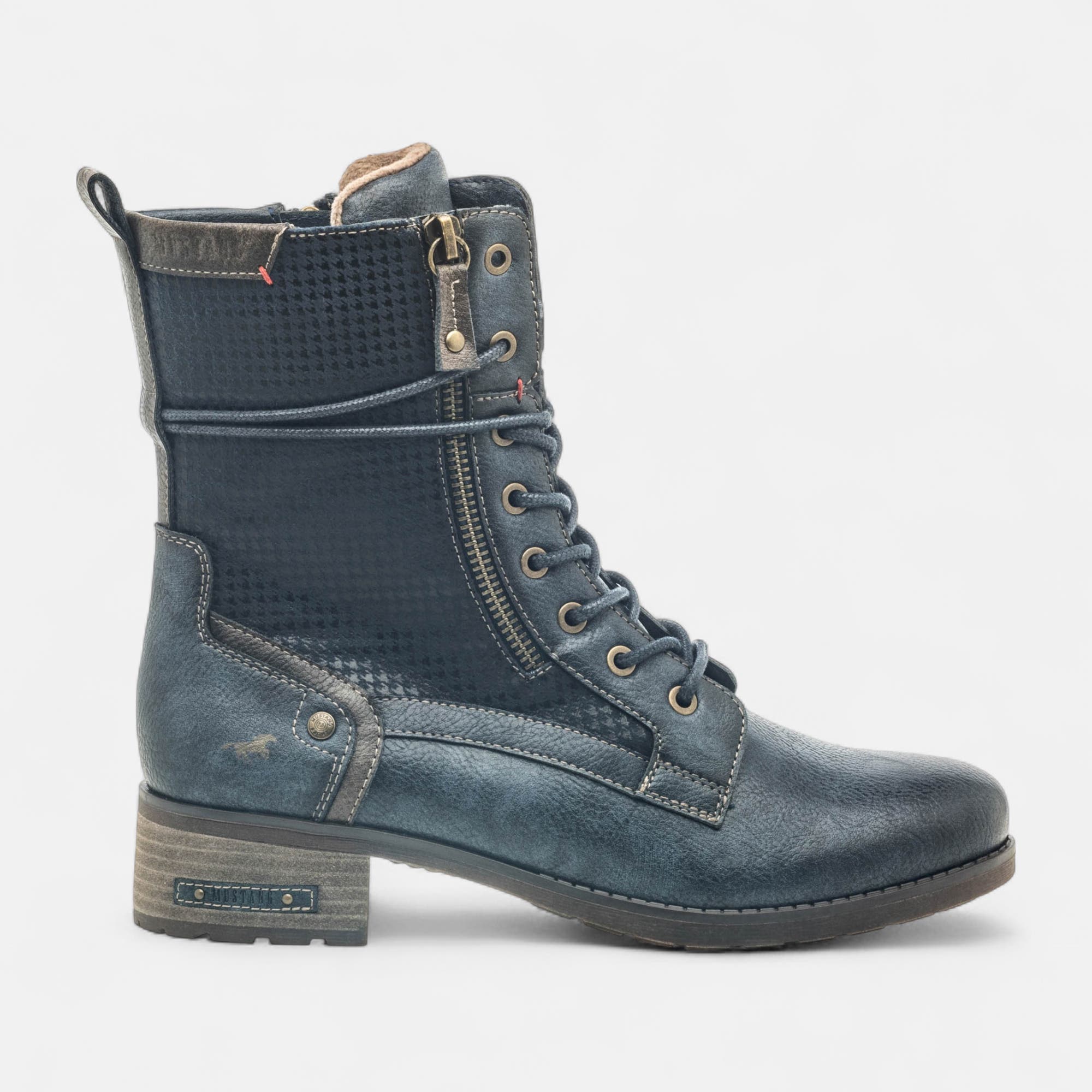 Bottines à lacets Femme bleu marine