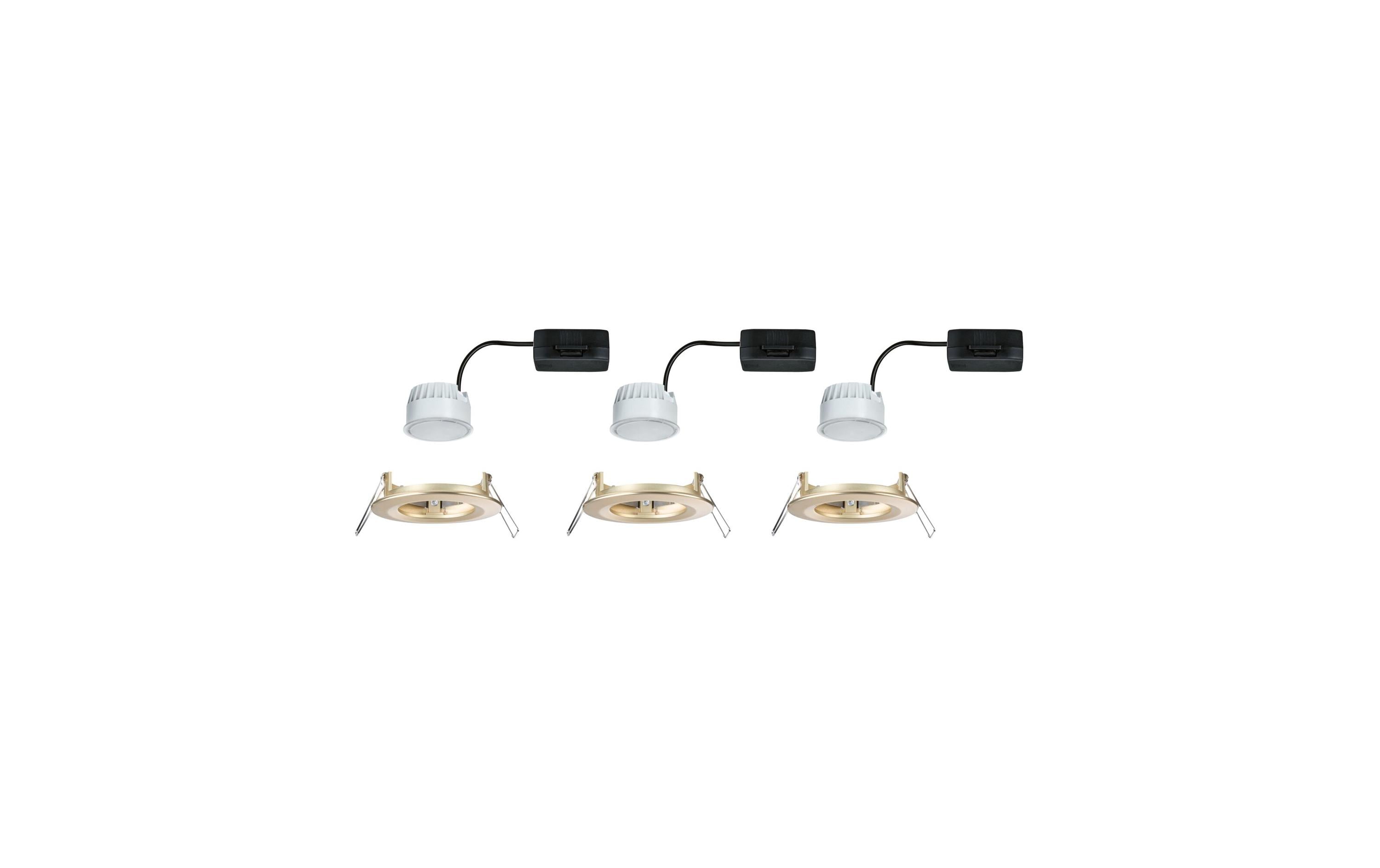 Einbauleuchte LED Nova Coin Basisset starr 3er-Set GoldRunde Einbauleuchte