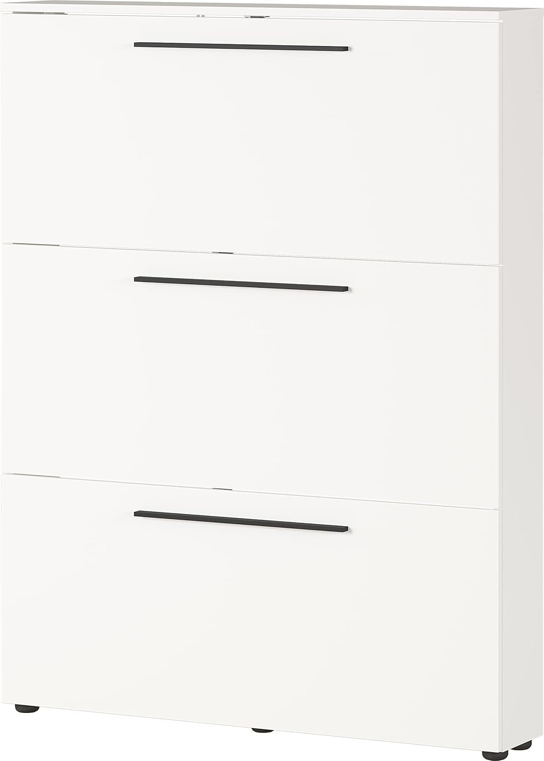 Germania Schuhschrank 2577-84 GW-Utah, in Weiß, mit Platz 12 für Paar Schuhe, geringe Tiefe, ideal für schmale Flure, 100 x 129 x 19 cm (BxHxT)