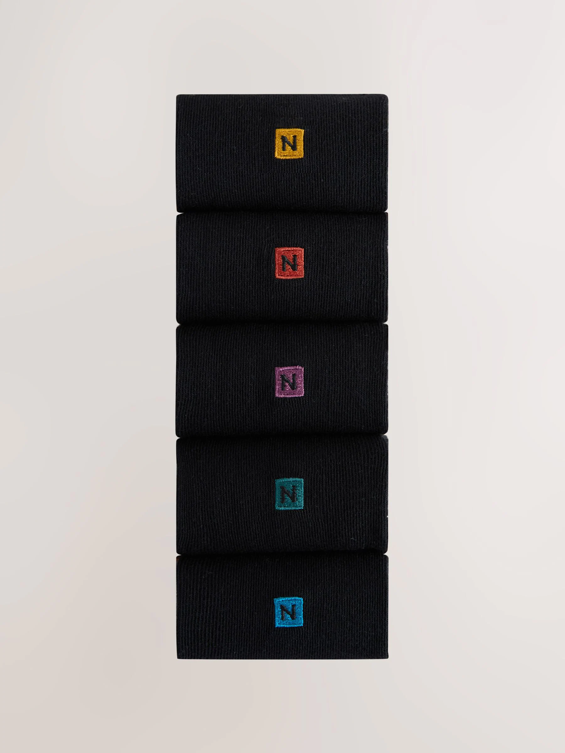 Groen/Blauw/Rood Logo - Frisblijvende sokken met borduursel