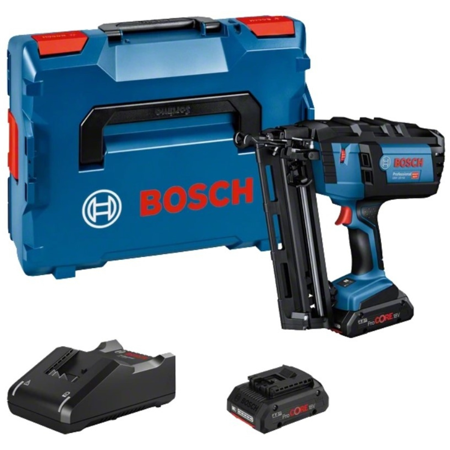 Bosch GNH 18V-64 18V Li-ion Accu tacker set (2x 4.0Ah) in L-Boxx