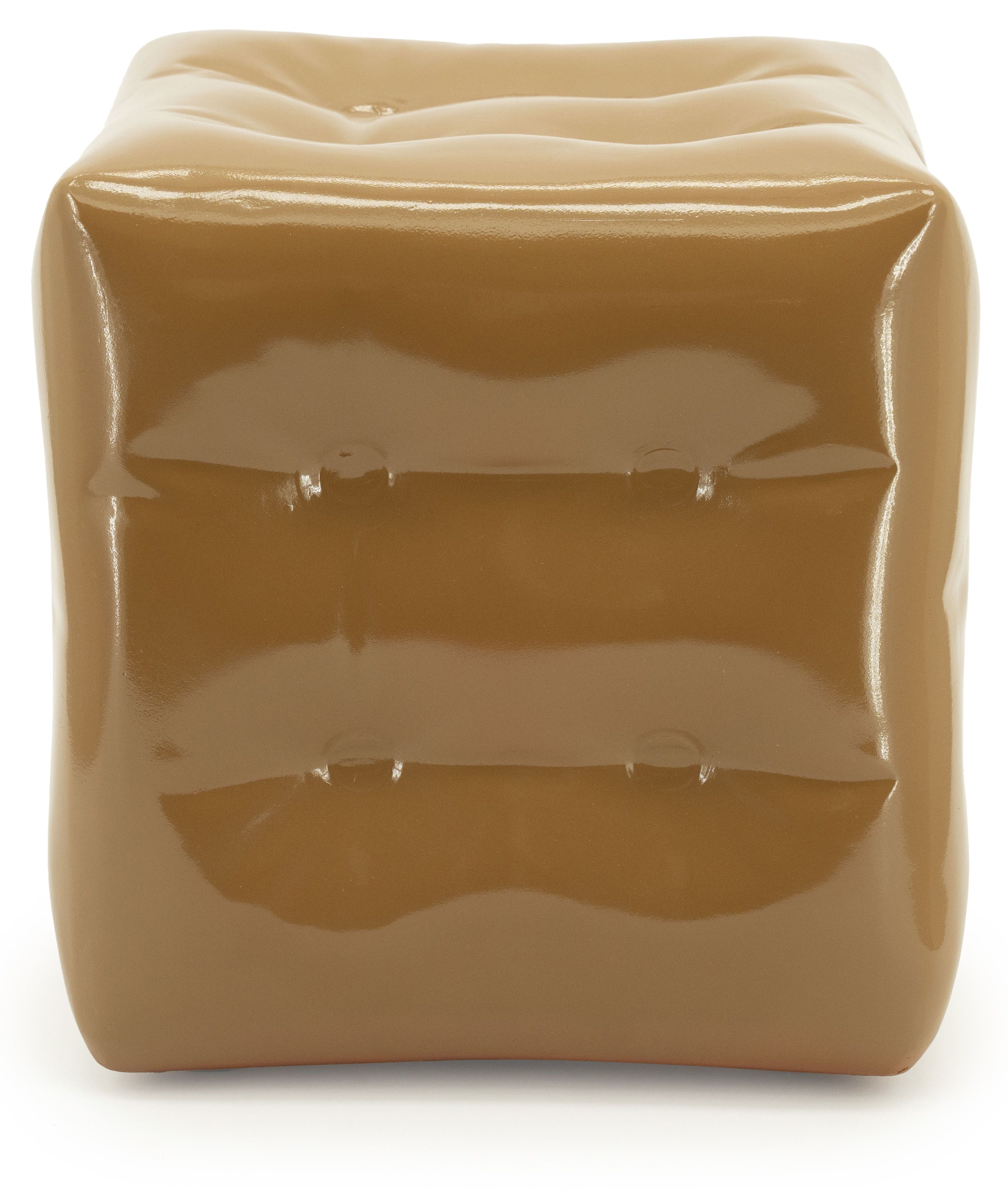 Poef 250110 mustard Capti B38 x D38 x H38 cm