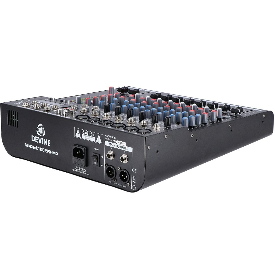 Devine MixDesk 1002FX-MP 10-kanaals mixer met FX en mediaspeler