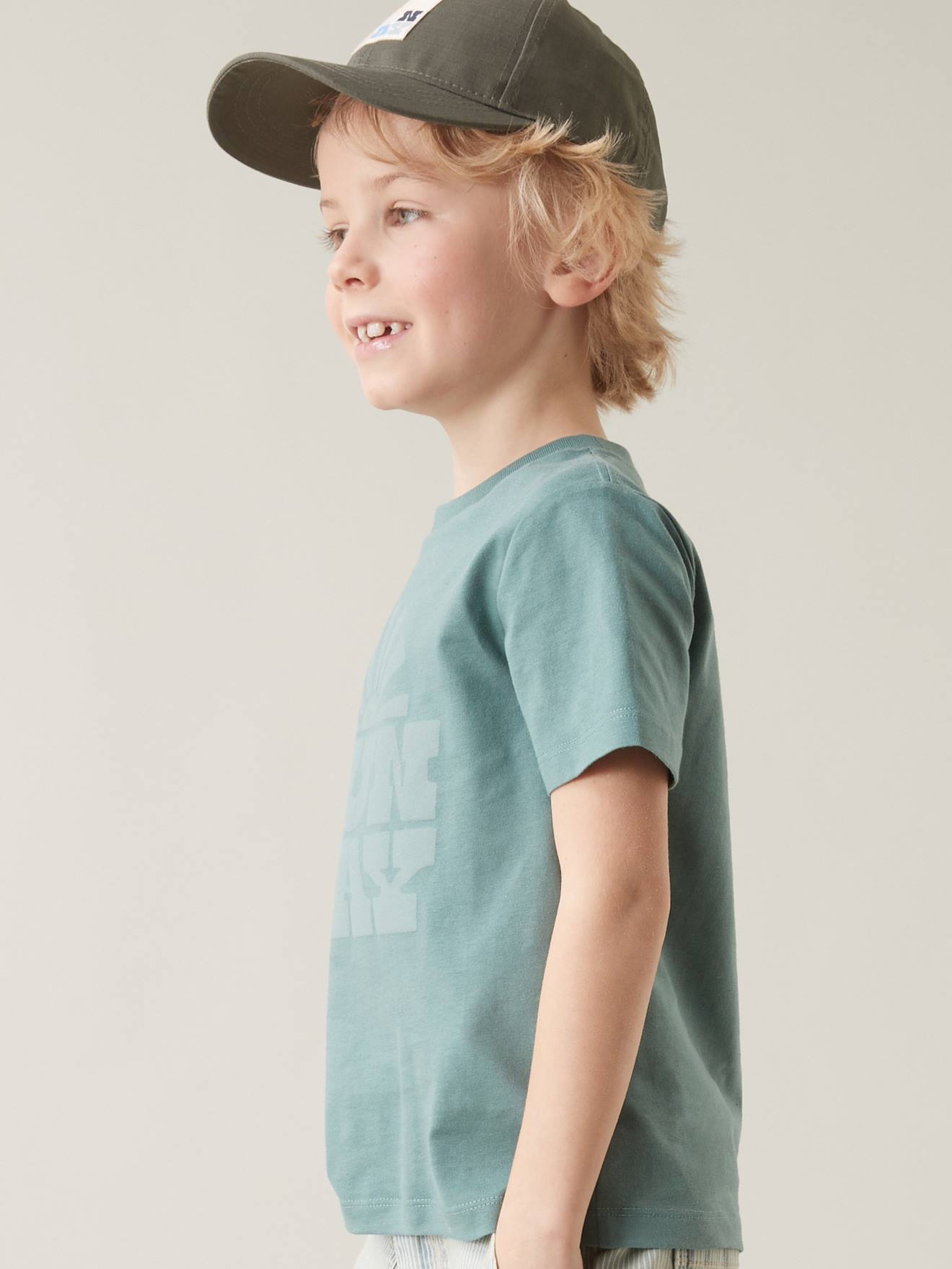 Camiseta de algodão orgânico para meninos
