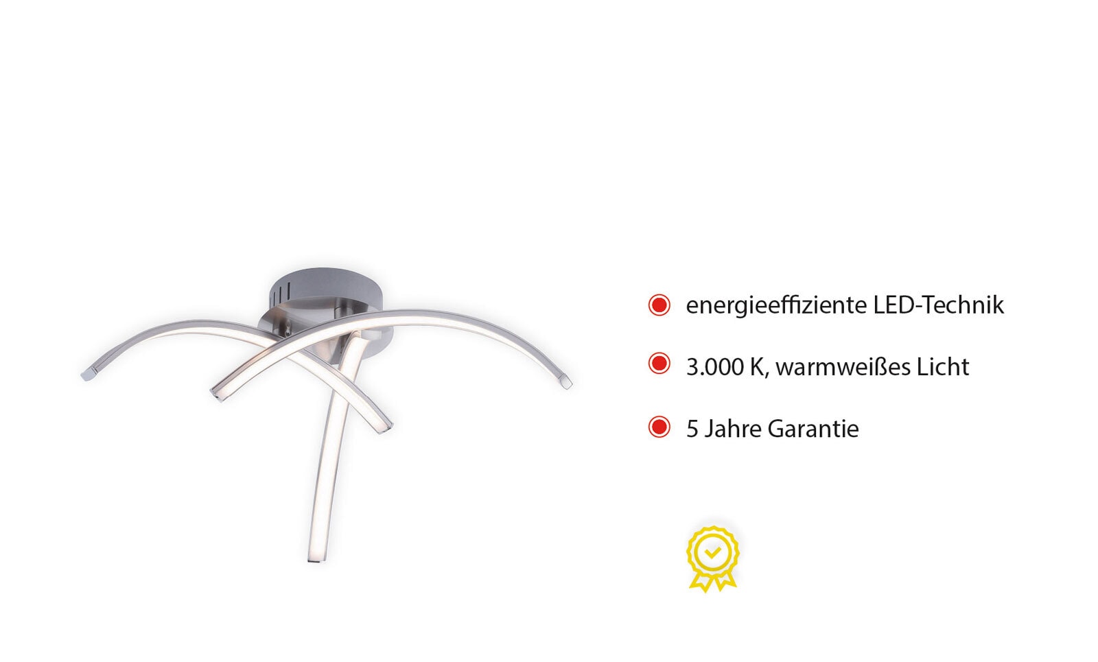LED-Deckenleuchte Valerie 40x14 cm Alu