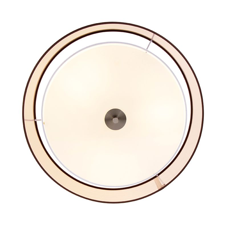 Smart plafondlamp bruin met wit 50 cm 3-lichts incl. 3 Wifi A60 - Drum Duo