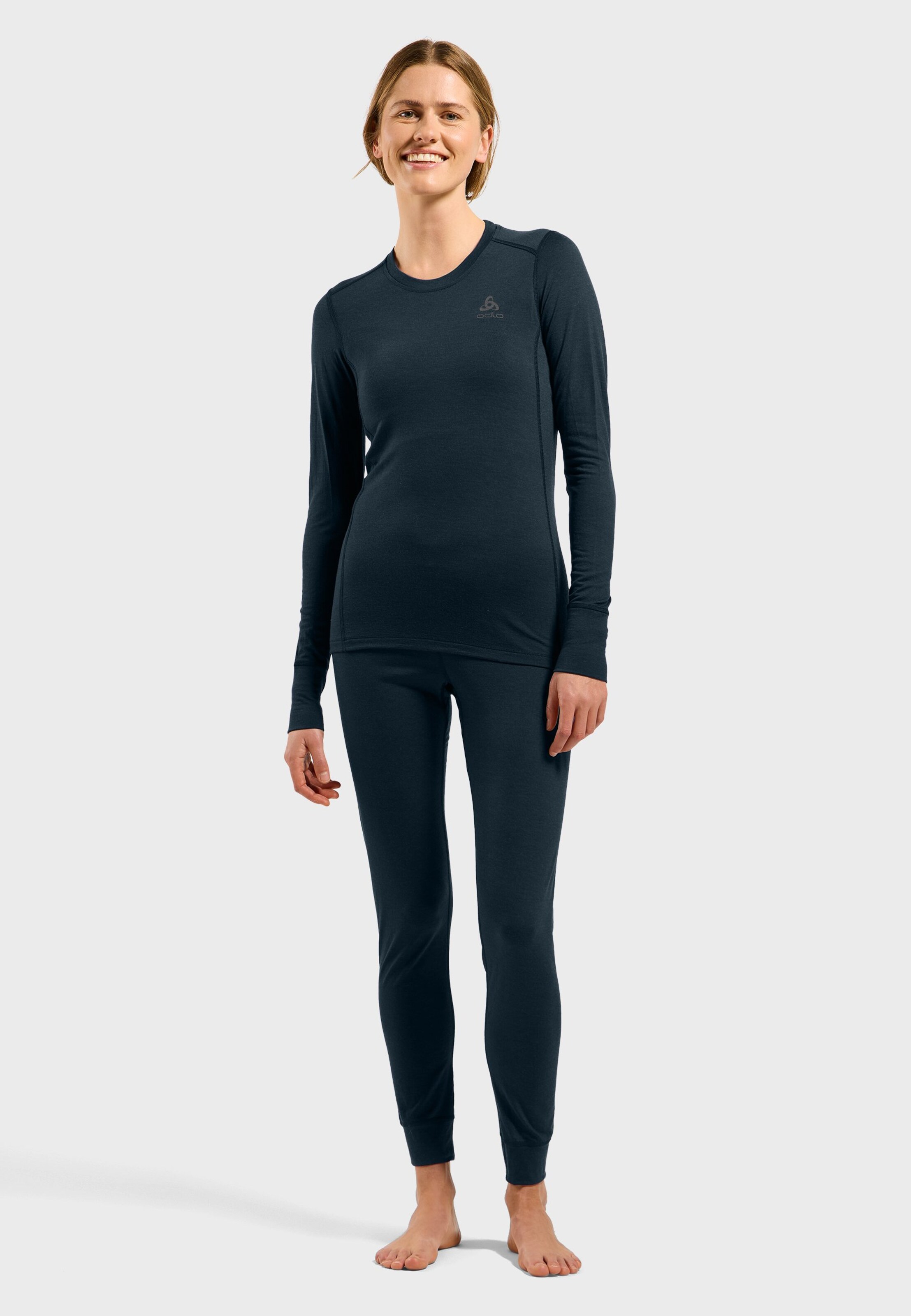 Natural Merino 200 Base Layer Langarmshirt in dark sapphire