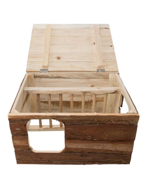 Trixie Natural Living Huis Hilke - Kooi Accessoire - 40x23x32 cm Donker Hout