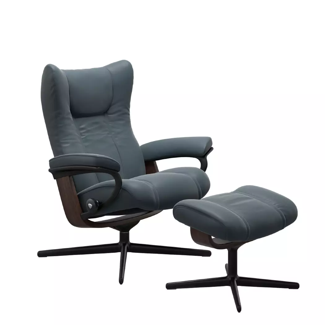 Sessel mit Hocker Wing Cross