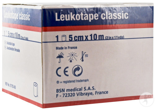 Leukotape Classic Bandage Auto-Adhésif Non Élastique 10m x 5cm Pièce 1 (0170300)