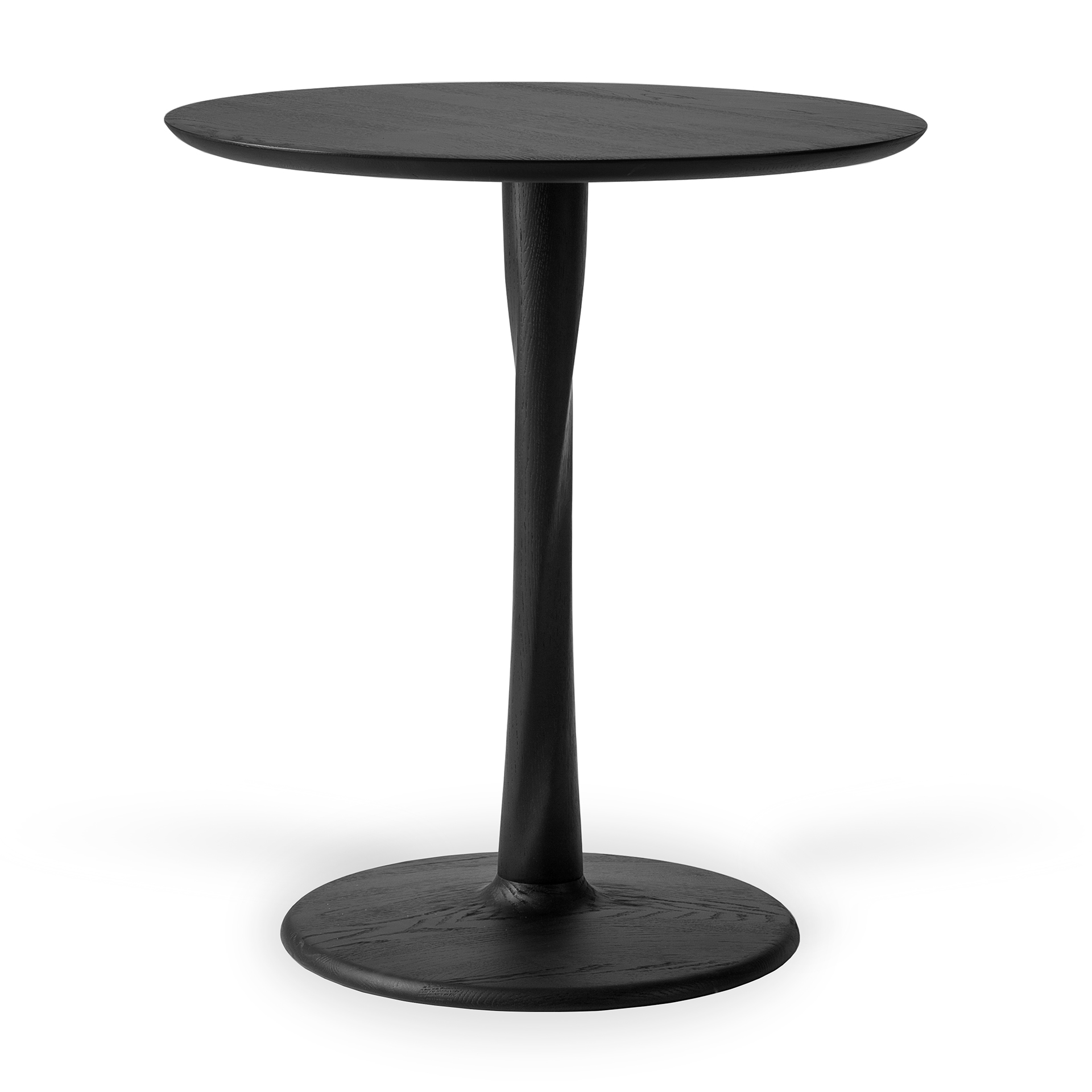 Eettafel Torsion zwart eiken Ø70 cm