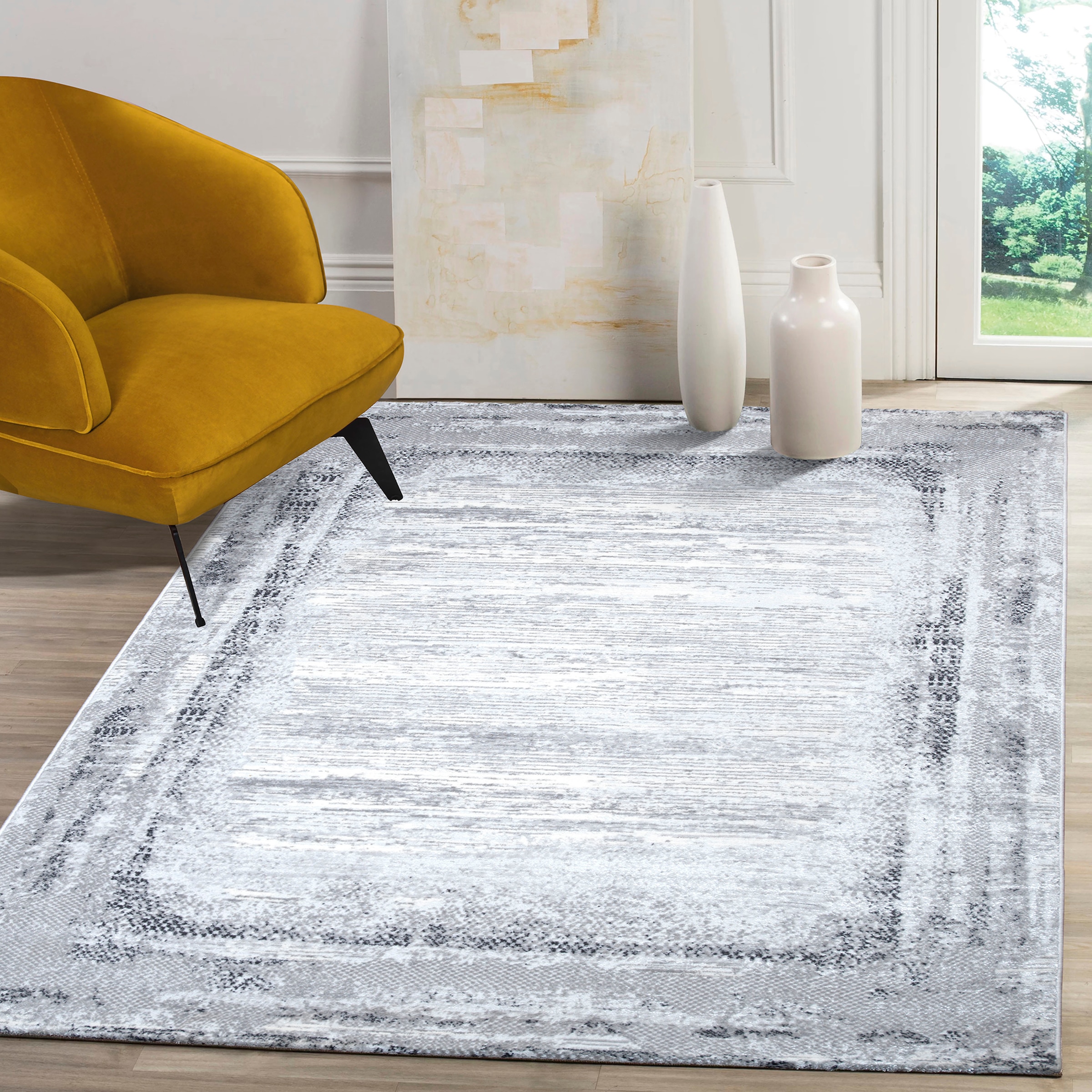 Sanat Teppich »Harmony 3215 , auch als Läufer« rechteckig 12 mm Höhe weicher Kurzflorteppich, meliert, Wohnzimmer, Schlafzimmer