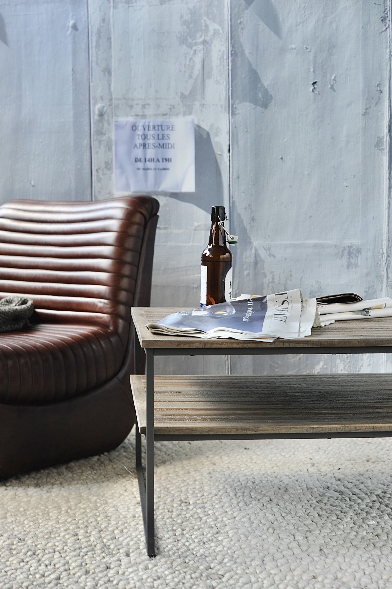 Couchtisch 'Cranford', aus recyceltem Teak und Eisen, B 74 cm, L 74 cm, H 42 cm von fischer's lagerhaus
