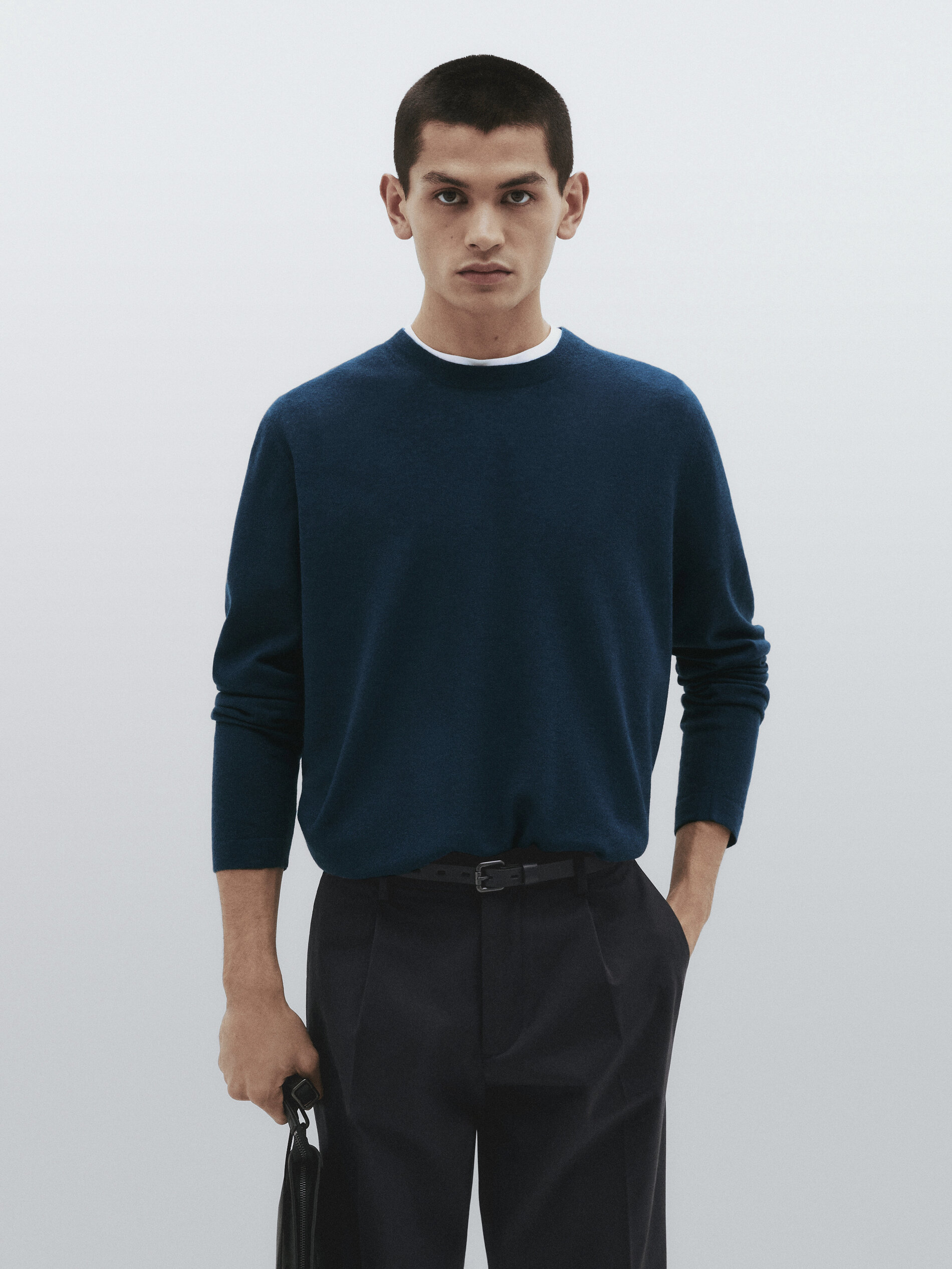 Jersey 100% lã cashmere - Studio - AZUL