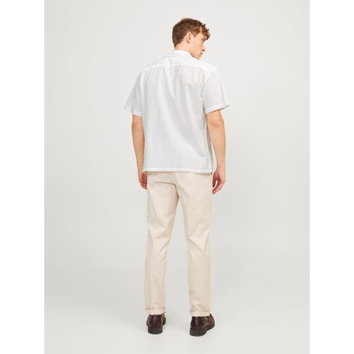 Jack&Jones Summer Resort Linen Blend Skjorte, White, XL