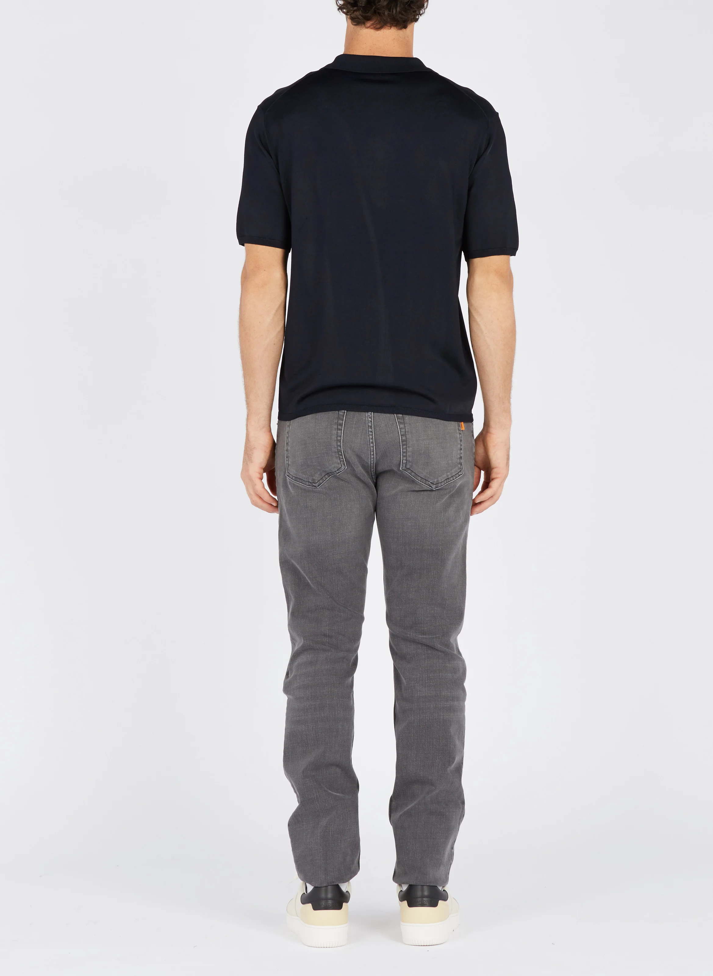 Jean slim taille normale en coton stretch | Gris