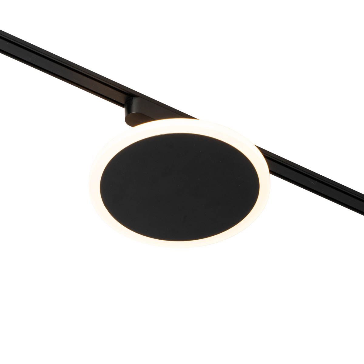 Moderne spot zwart voor railsysteem 1-fase incl. LED - Magnetic Puk