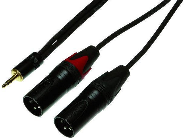Contrik Audio-Kabel NYK1.5MPM-BL 3.5 mm Klinke - XLR 1.5 m Y-Kabel