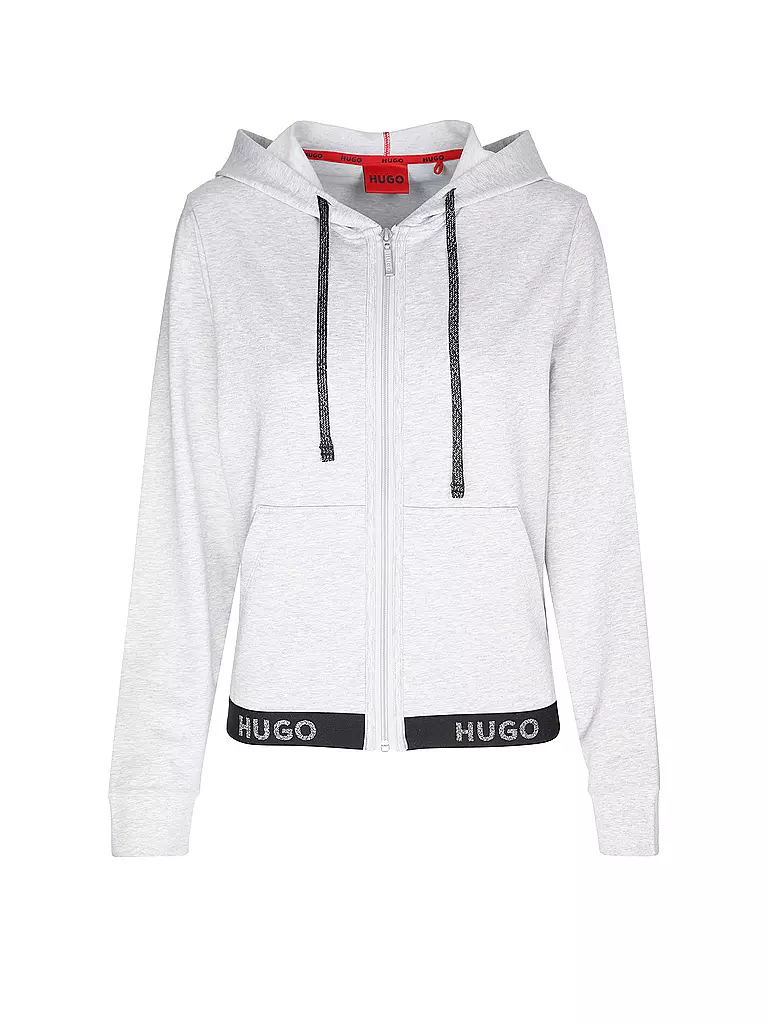 HUGO Loungewear Sweatjacke grau