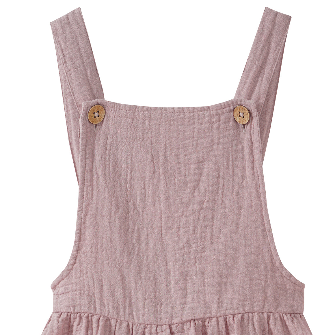 Topolino Pure Collection Mädchen Musselin-Latzkleid mit Elastikbund puderrosa