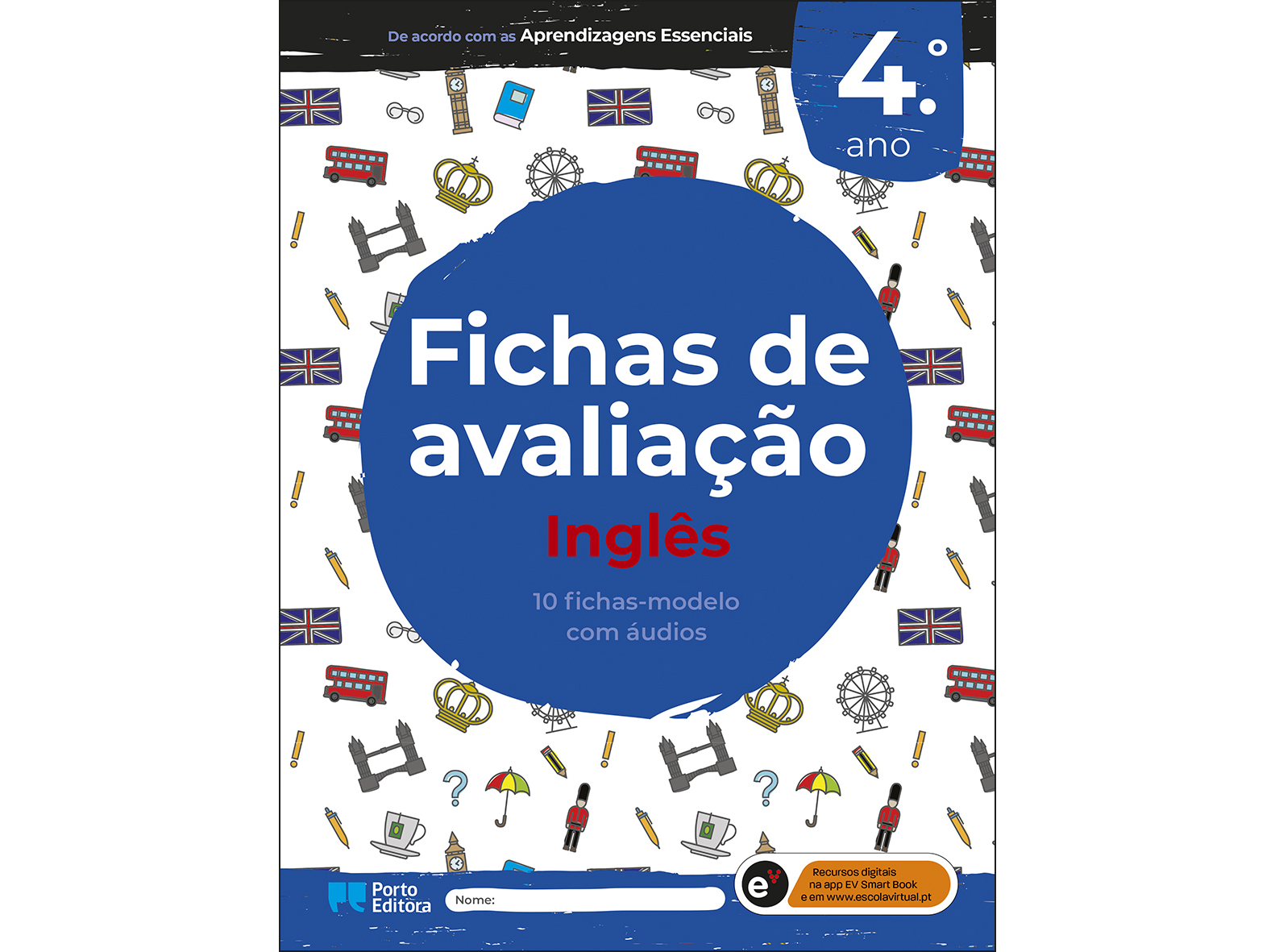 LIVRO FICHAS DE AVALIAÇÃO INGLÊS 4.º ANO