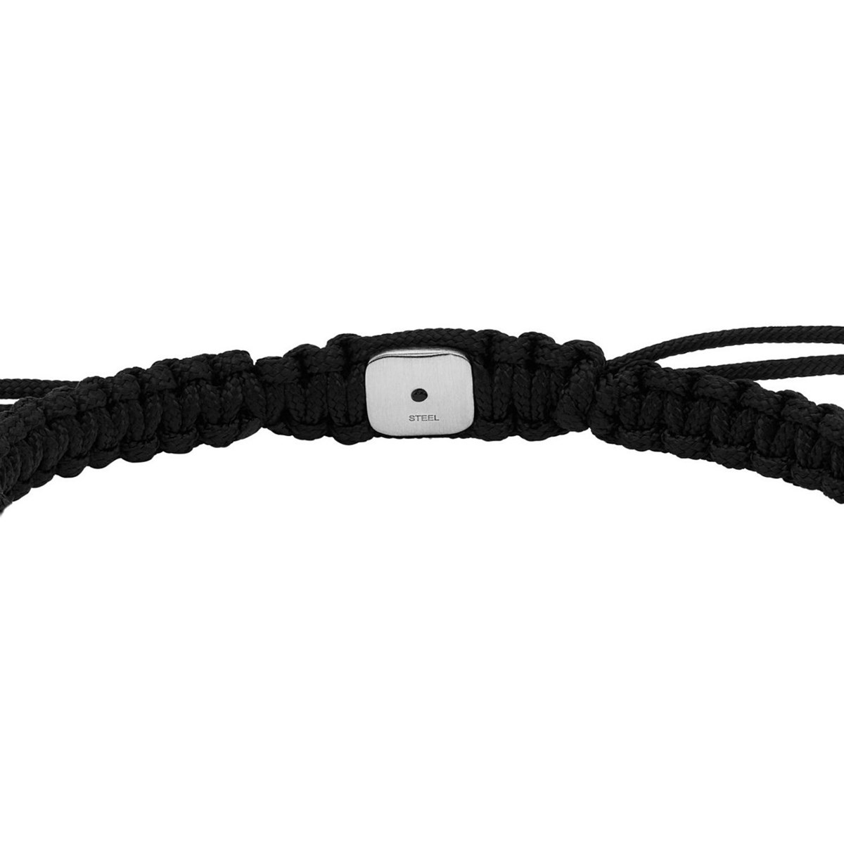 Bracelet homme Fossil onyx et nylon noir