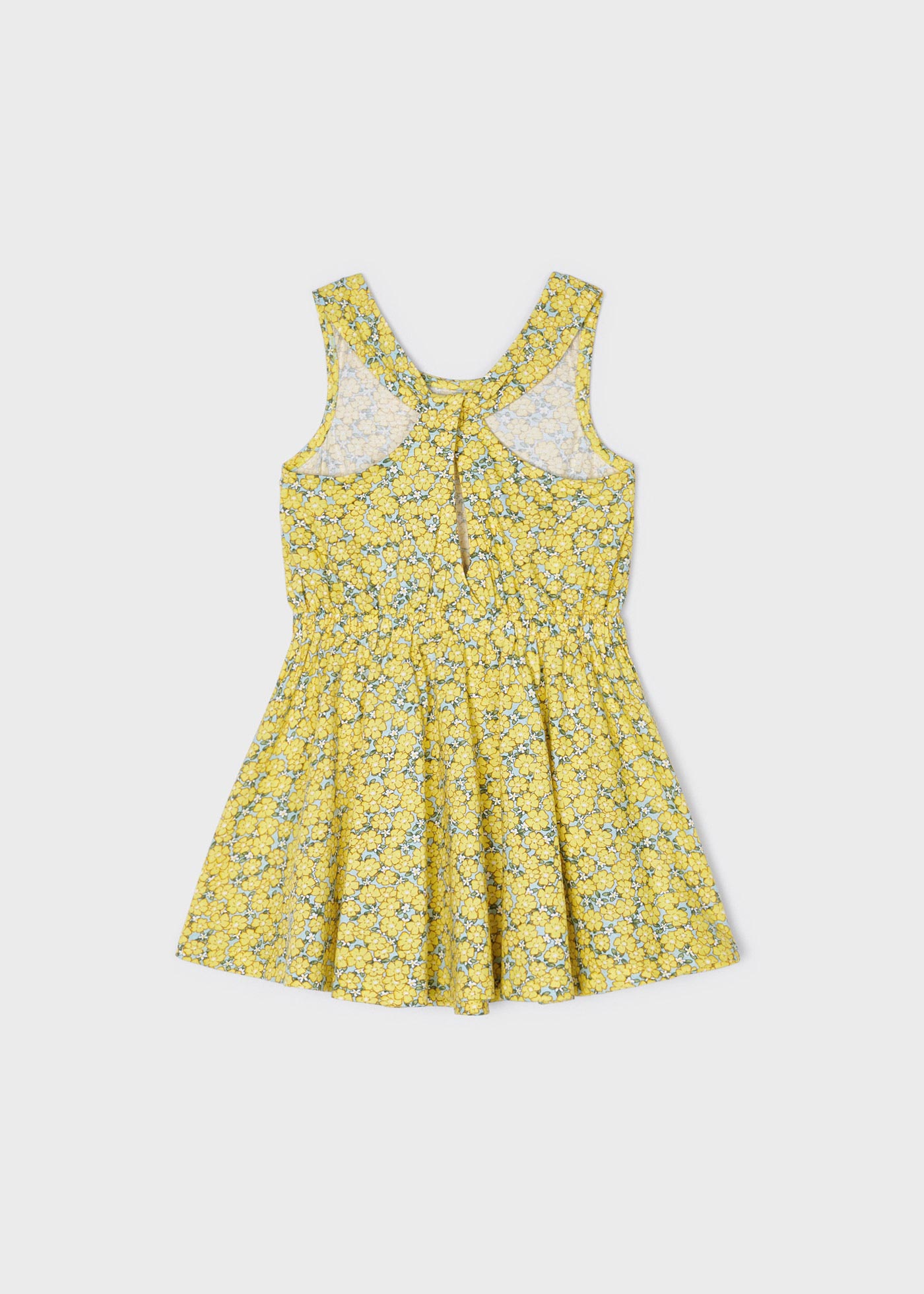 Vestido estampado em algodão sustentável para meninas
