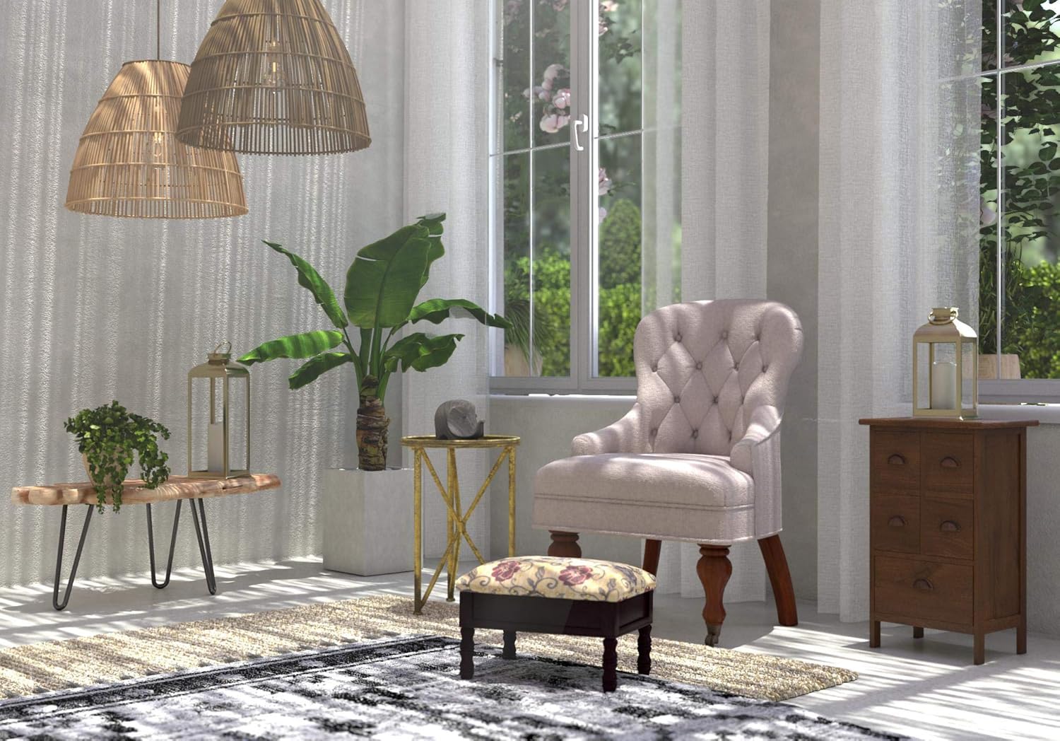 M2 Kollektion Tallus Couchtisch – Massives Teakholz, 100 x 40 x 40 cm I Naturbelassen I Schwarze Metallbeine I Einzigartiges Unikat, Braun