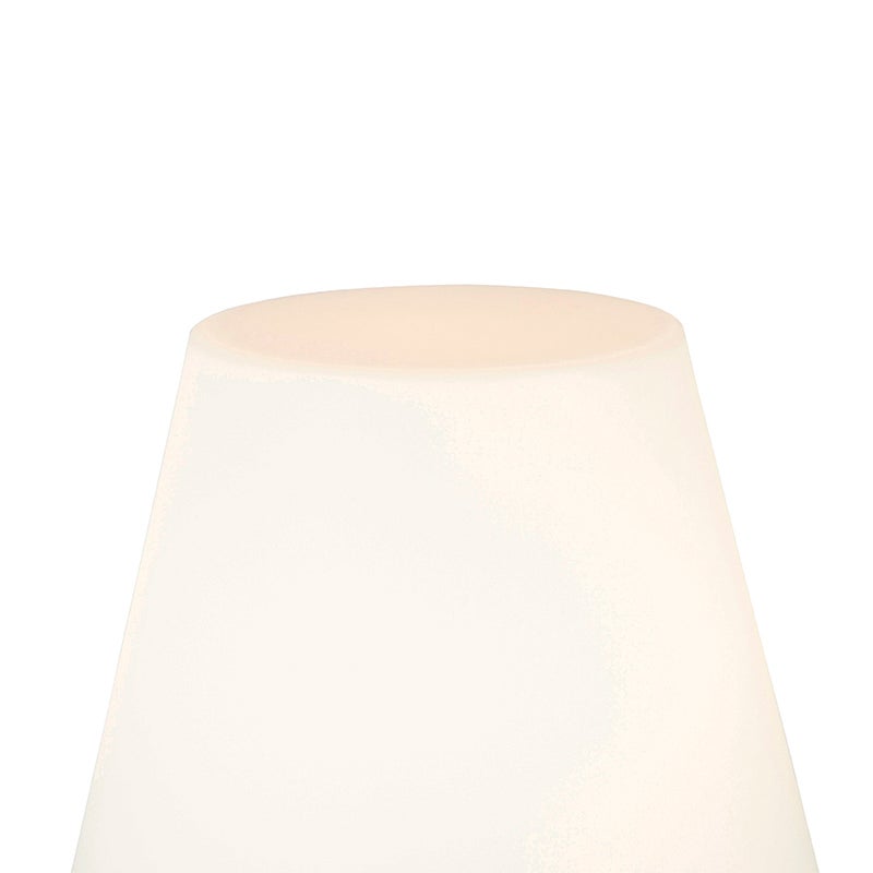 Moderne buitenlamp, zwart met witte kap, IP65 - Virginia