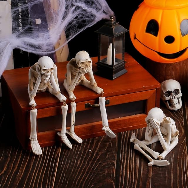 Halloween skelet figur Spooky Skull Dekoration Party Haunted