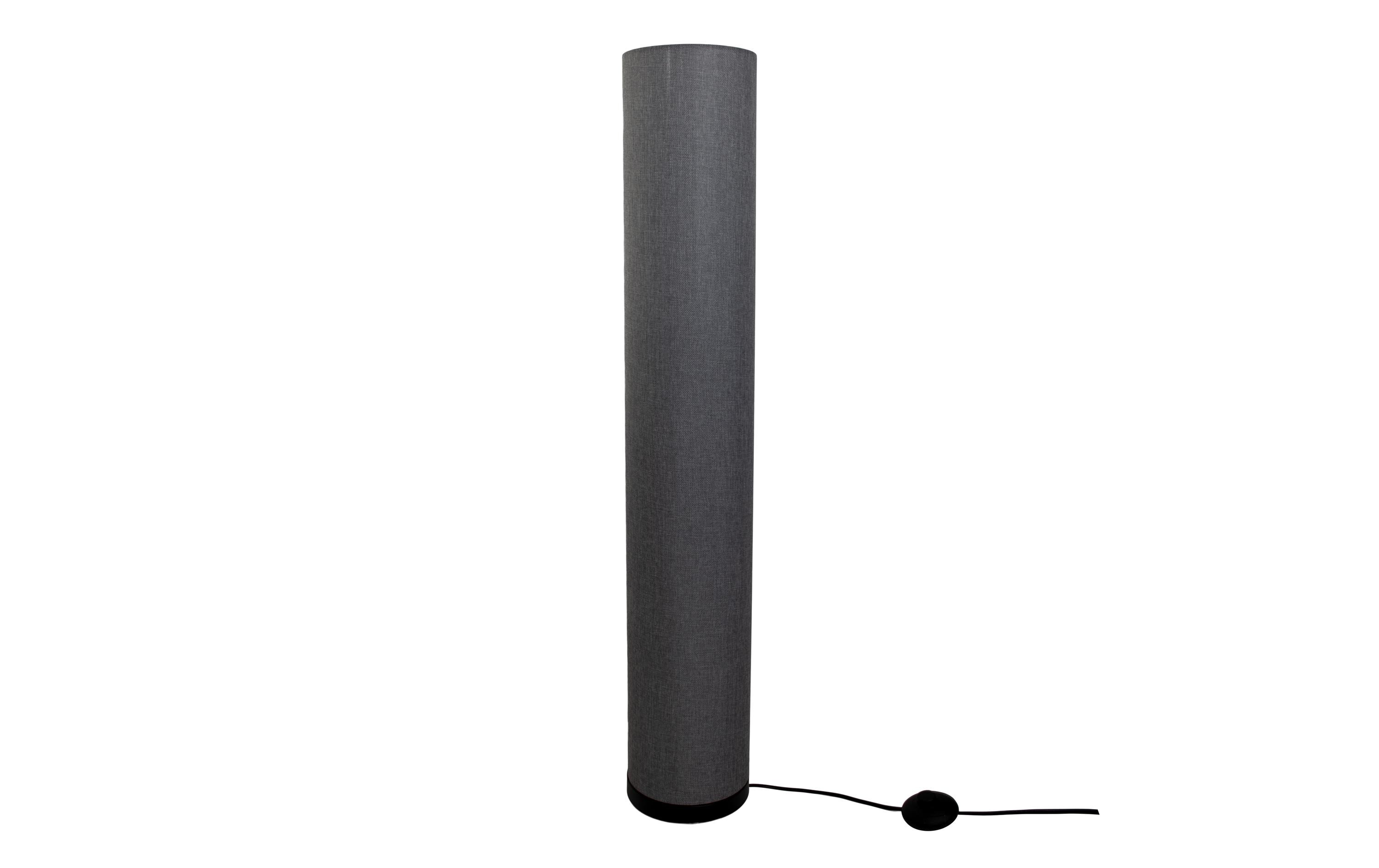Stehleuchte «BEATE» Grau H: 110 cm<br>Stehlampe aus Metall und Textil