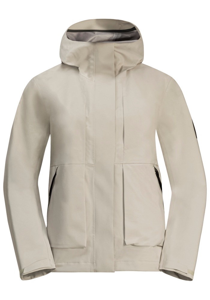 Jack Wolfskin Regenjacke »WANDERMOOD 3L JKT W« mit Kapuze
