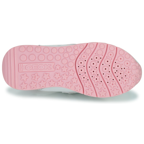 Geox - J FASTICS GIRL - Blanc / Rose / Argenté