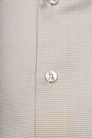 John Miller Overhemd Small Check Beige 5141966-620000 kopen