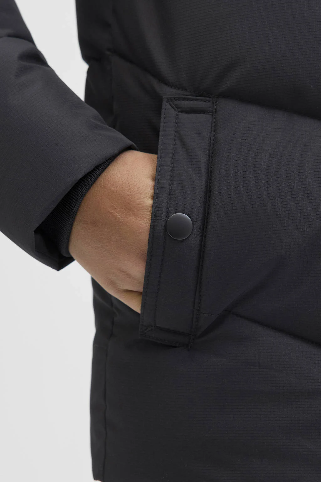 JACK & JONES JUNIOR gewatteerde jas zwart