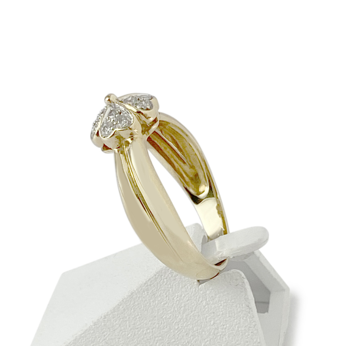 Bague d'occasion or 750 jaune et rhodié diamants