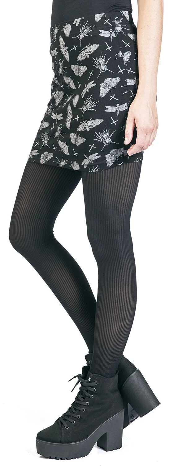 Jupes Noires Avec Bloc De Couleur & Imprimé - Lot De 2 | Gothicana by EMP Jupe courte