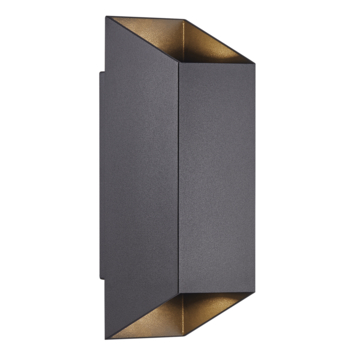 Norldux wandlamp Nico Square 22 zwart