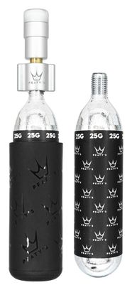 Gonfleur CO2 Peaty's Holeshot MTB Argent   2 Cartouches de CO2 (25g)