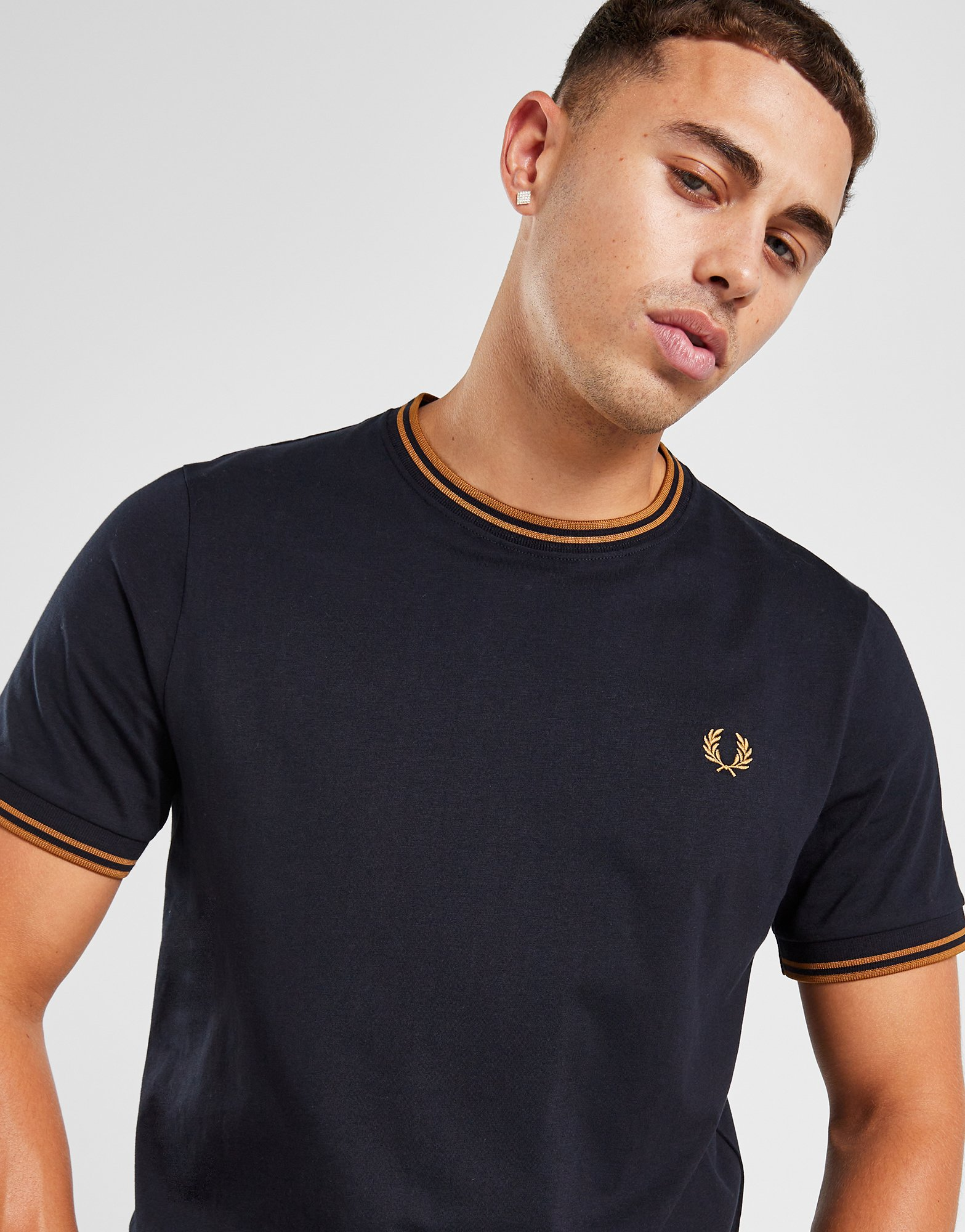 Fred Perry T-Shirt à Manches Courtes Twin Tipped Ringer Homme